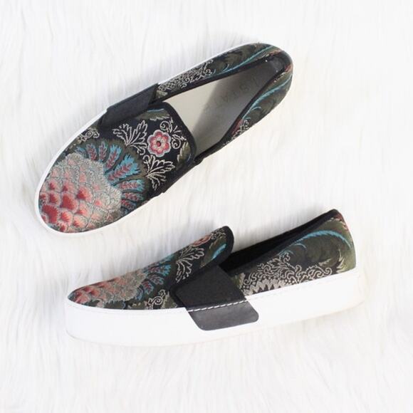 1. State Waylon Peacock Brocade Tapestry Slip On Sneaker Platform Anthropologie - Picture 1 of 10